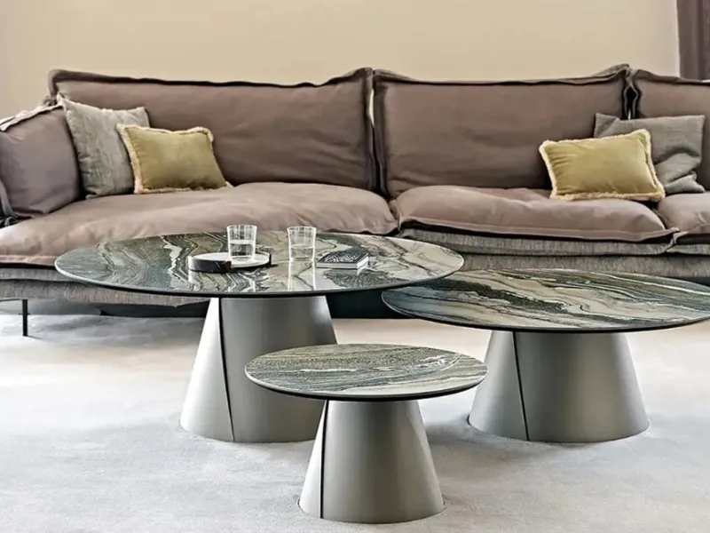 Tavolini rotondi moderni Albert Keramik di Cattelan Italia