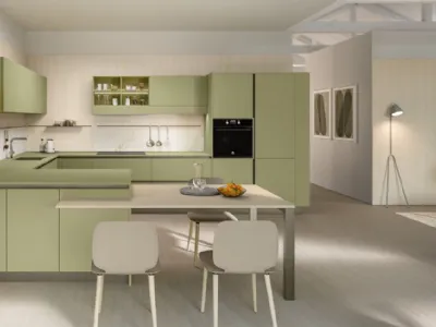 Cucina Start Time con penisola di Veneta Cucine