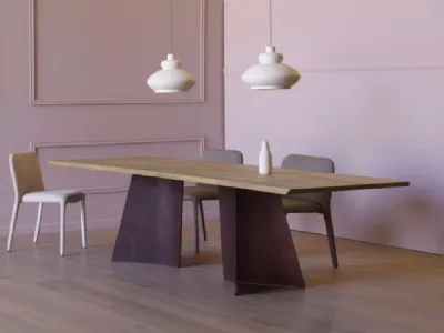 Tavolo legno grezzo design