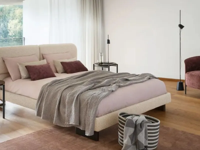 Letto imbottito Kilian Round di Calligaris