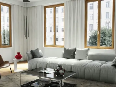 Infissi linea NATURA di Oknoplast in legno e pvc