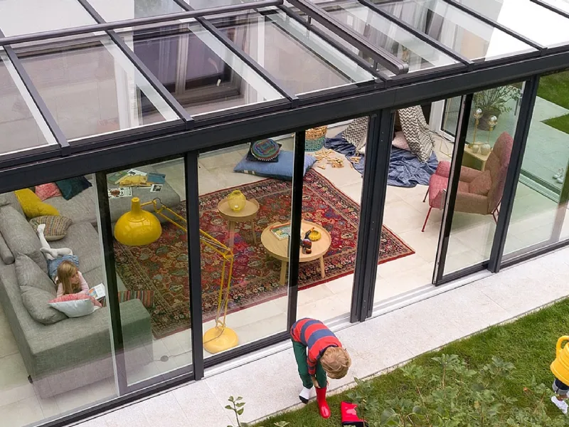 Veranda in pvc e alluminio Finstral