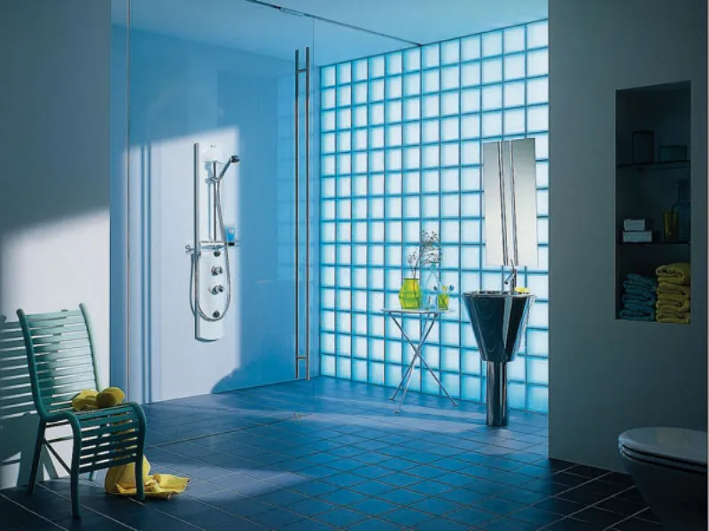 parete bagno in vetrocemento