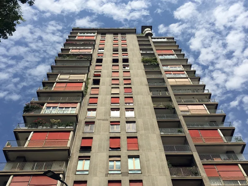 Torre al Parco in via Revere a Milano, anno 1956