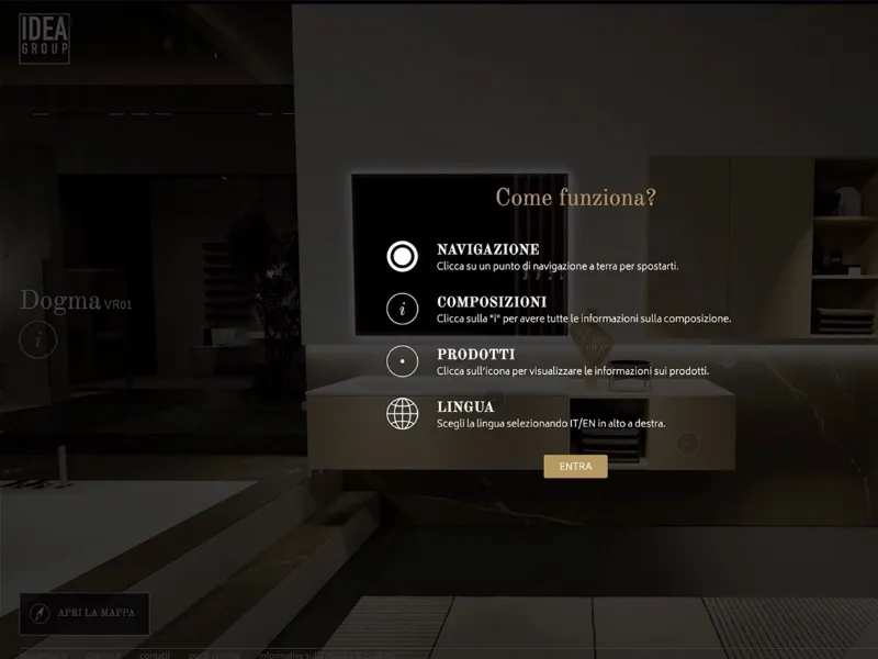 Una delle tante funzionalità che si incontrano navigando nello showroom digitale