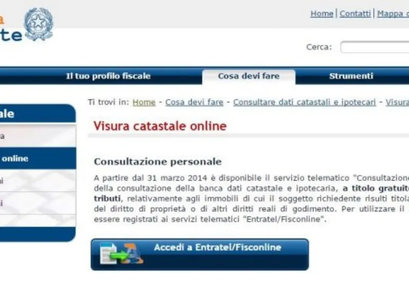 Visura catastale online